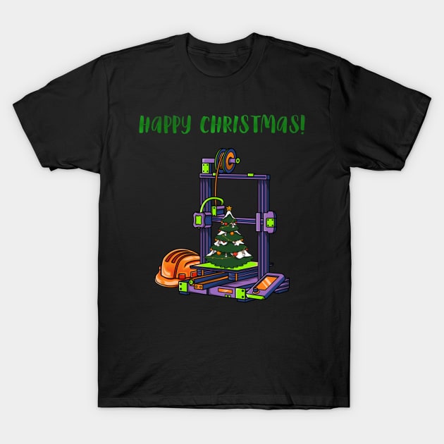 3D Printer #4 Christmas Edition T-Shirt by Merch By Engineer